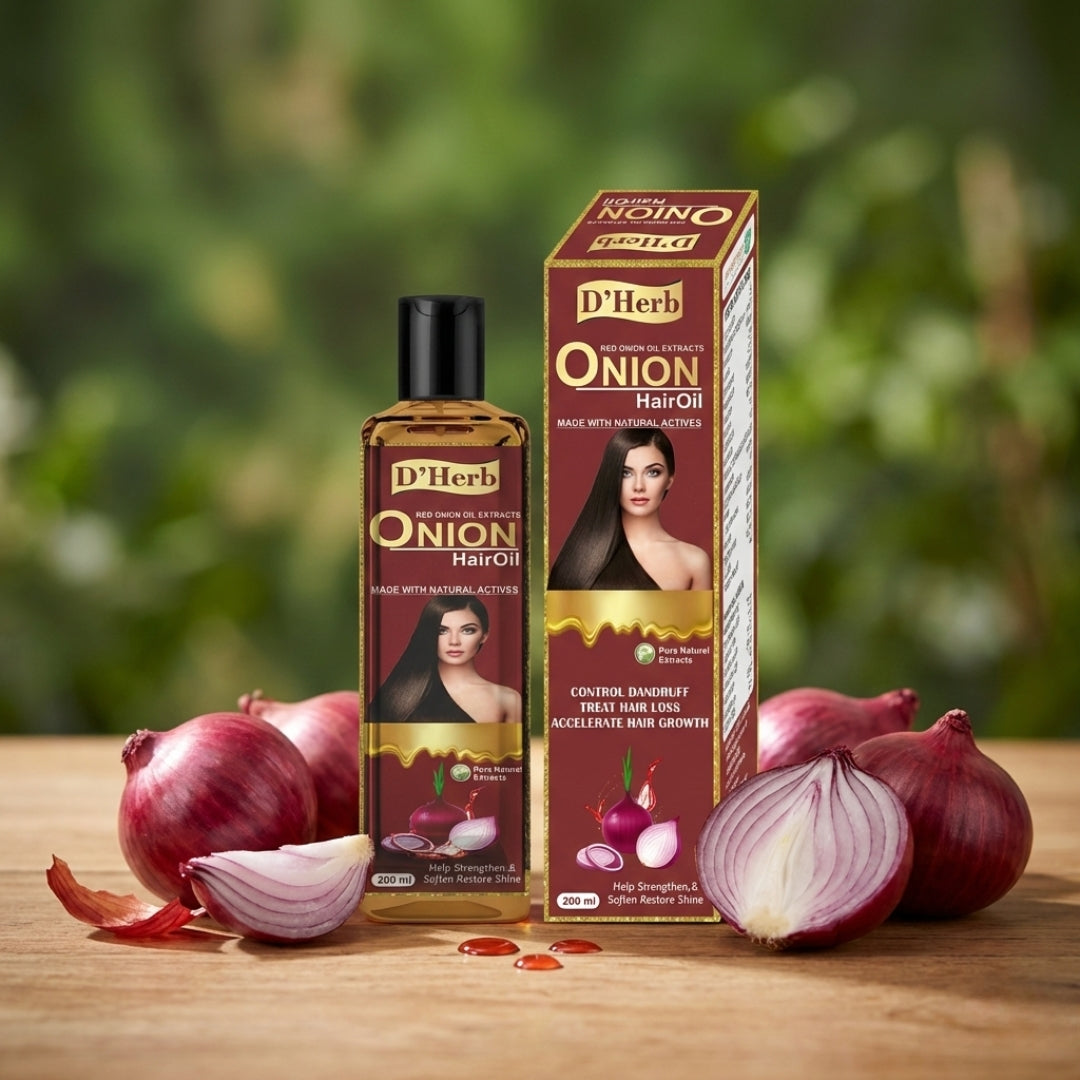D’Herb Onion Hair Oil – Red Onion Extract Hair Care Oil