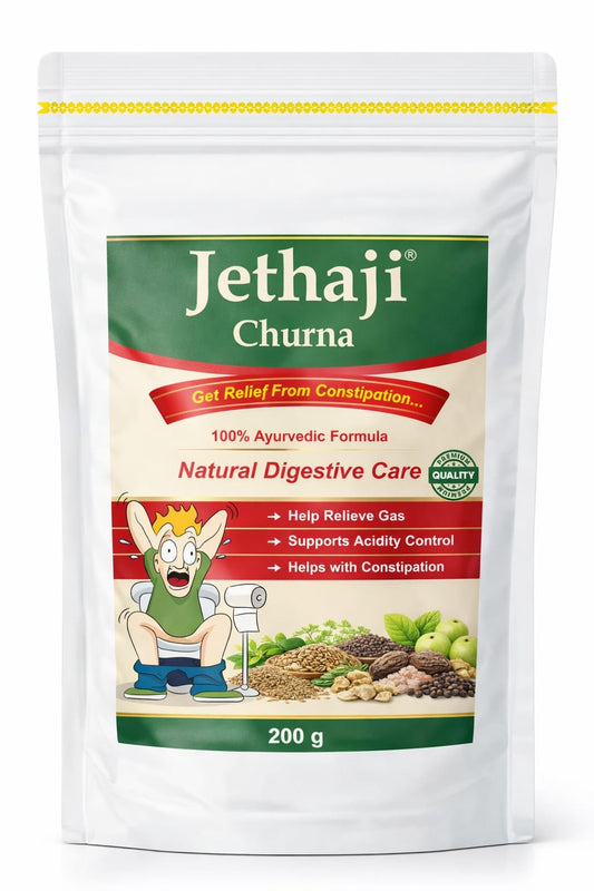 Jethaji Churna – Ayurvedic Digestive Powder for Gas, Acidity & Constipation